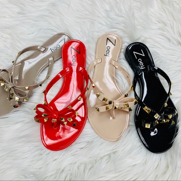 Beige jelly studded sandal - Picture 6 of 6